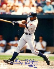 BIP ROBERTS  CLEVELAND INDIANS SIGNED 8X10 PHOTO W/COA