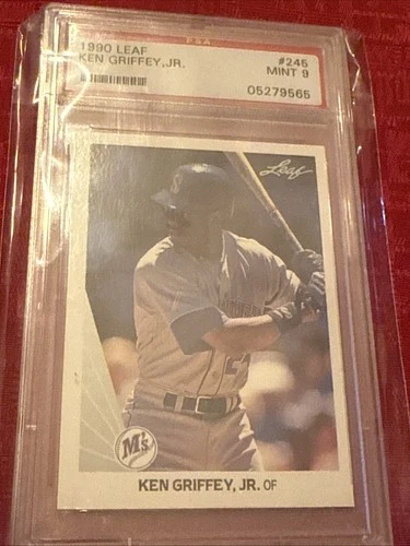 Ken Griffey Jr PSA 9 MINT 1990 LEAF #245 MARINERS HOFER Nice