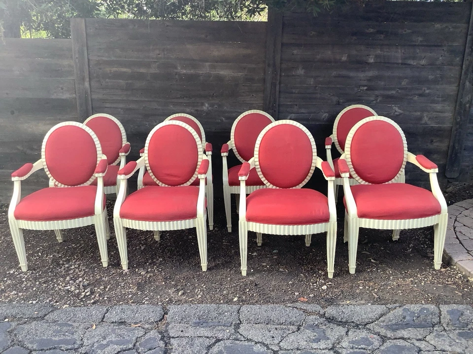 Juego De 8 Sillas De Comedor Estilo Luis XVI A.Rodin De Colección Foto 2 de 4