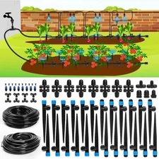 Drip Irrigation System, 230FT Garden Watering System with Quick-To-Connect Fitti