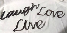 Live Love Laugh Brown Metal Wall Art Hanging Weathered Rustic