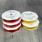 Lot de rubans tissés Eleganza rouge jaune 20 m 15 mm Joblot en gros x5