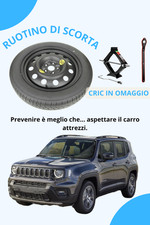 Ruotino di Scorta 17" per JEEP RENEGADE 125/80R17 con Cric Omaggio, DOT dal 2025