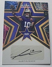 1/1 AUSTIN MACK 2024 Wild Card Auto Mania Fireworks ROOKIE AUTO + Bonus Alabama. rookie card picture
