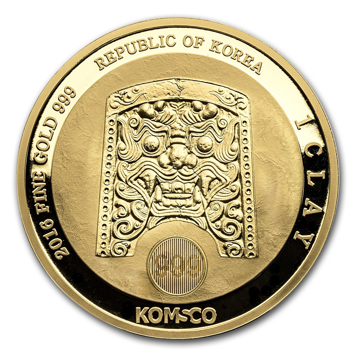 2016 South Korea 1 oz Gold 1 Clay Chiwoo Cheonwang BU | eBay