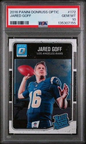 2016 PANINI DONRUSS OPTIC JARED GOFF RATED ROOKIE RC #172 PSA GEM MT 10!!!