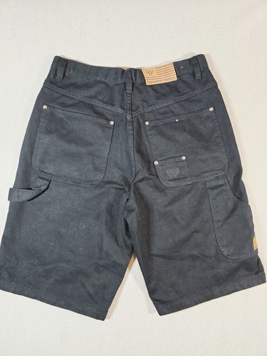 Vintage OutKast Carpenter Jean Shorts Men 34 Black Denim Hip Hop - Picture 2 of 15