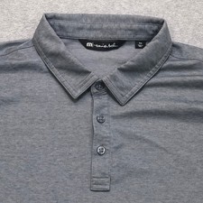 Travis Mathew Polo Shirt Men's 2XL XXL Grey Golf Performance Lightweight Pima