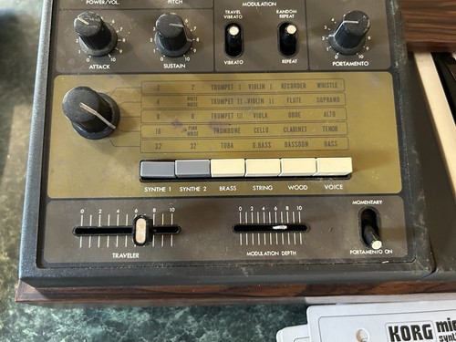 Korg M-500 Micro-Preset Synthesizer 1977 With Manual And Cards Vintage - Picture 7 of 13