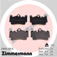 Zimmermann Bremsbelagsatz, Scheibenbremse 23694.165.9 FüR Audi Porsche VW