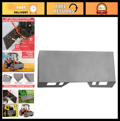 3/8'' Skid Steer Attachment Plate Quick Attach Mount for Bobcat Kubota Tractors S