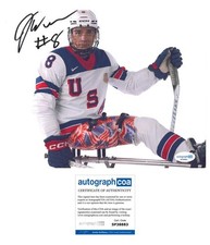 Jack Wallace AUTOGRAPH Signed USA Hockey Paralympics Gold 8x10 Photo ACOA
