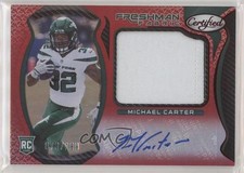 2021 Certified Freshman Fabric Signatures Mirror Red Michael Carter Auto 0g4