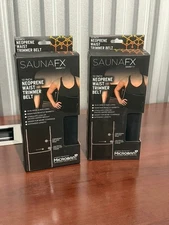 10 Inch Neoprene Waist Trimmer Belt 2 Pack NIB SaunaFX By Saunatek Microban Prot