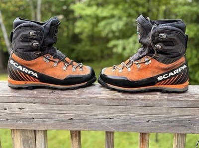 SCARPA Mont Blanc Pro GTX Men's Mountaineering Boots US 9 Medium Orange/Black