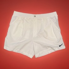 Vintage 1990s NIKE White Snap Button Pocket athletic Shorts Size Large