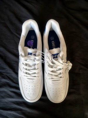 NWT Mens LA Gear Size 11.5 Color White/Blue Classic Logos Shoes