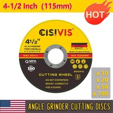 10/20/50/100 Pack 4-1/2 Inch Cut-Off Wheels Cutting Discs for Angle Grinder-US
