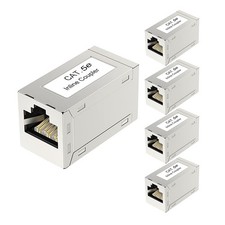 5Pcs Cat5e Inline Coupler RJ45 Female to Female Straight Cable Extender Module z