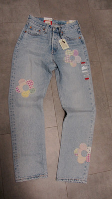 LEVI'S   501 90's Style 150th Kasuri Floral Patchwork Gr 23 oder 24 SUPER SELTEN