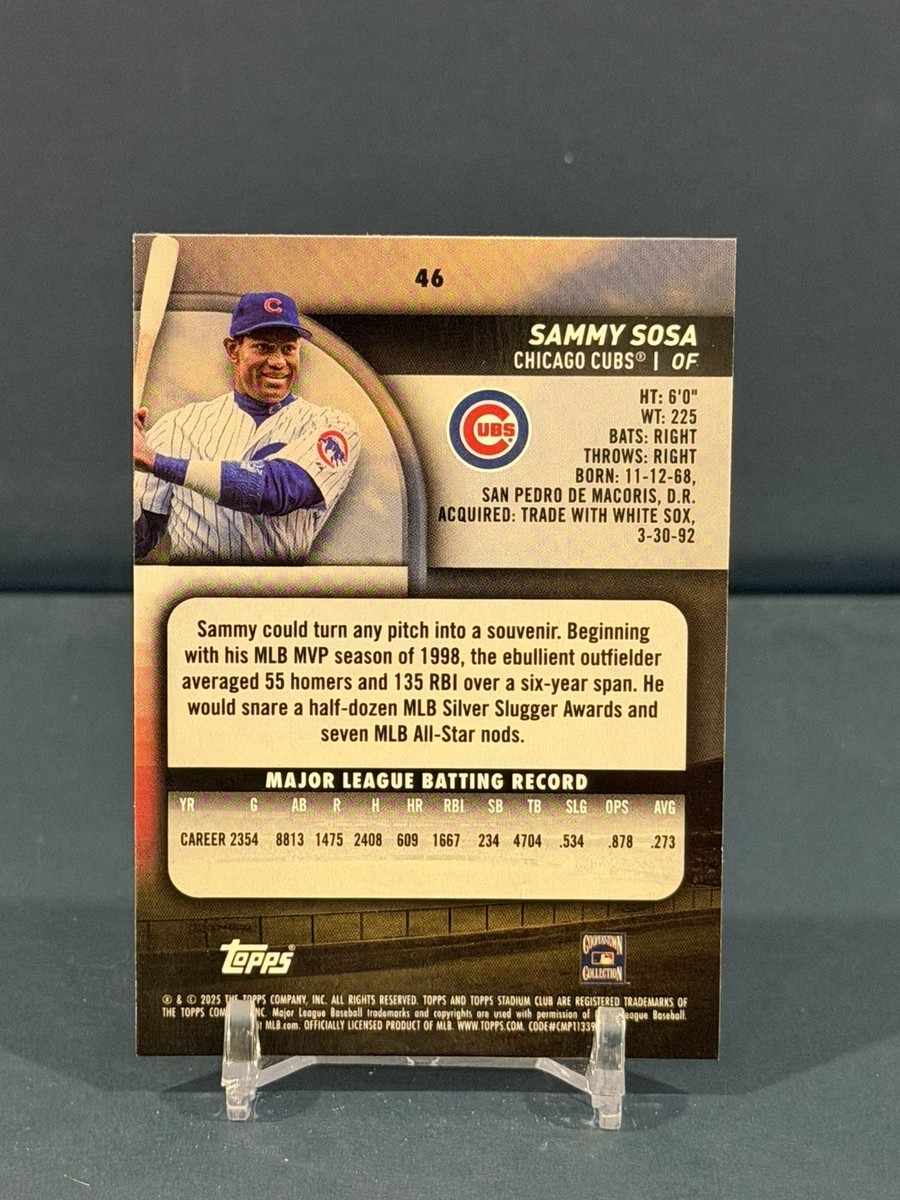 Sammy Sosa 2025 Topps Stadium Club #46 Chicago Cubs | eBay
