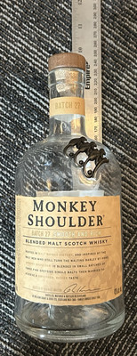 monkey shoulder bottle Empty Blended Scotch Whiskey
