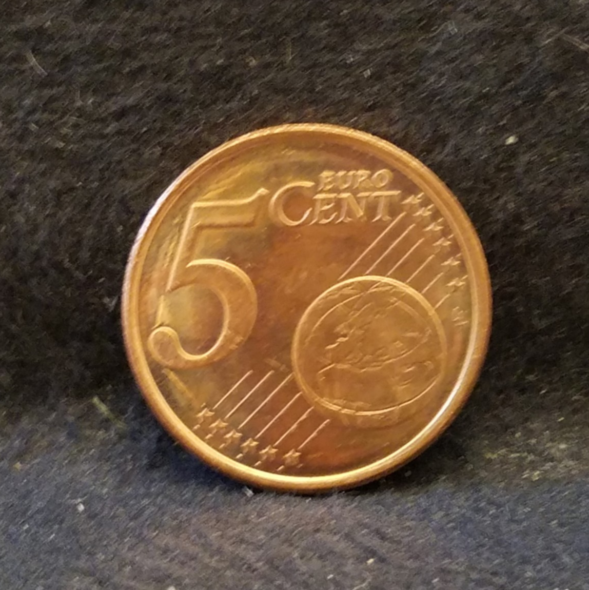 2001 Finland 5 euro cent, first type, Heraldic lion, UNC, KM-100