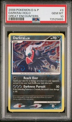 Pokemon 2008 Diamond & Pearl Darkrai Great Encounters Holo #3 PSA