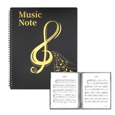 Sheet Music Folder 8.5X11 Inches 60 Pages Spiral Binder Organizer Anti-Glare