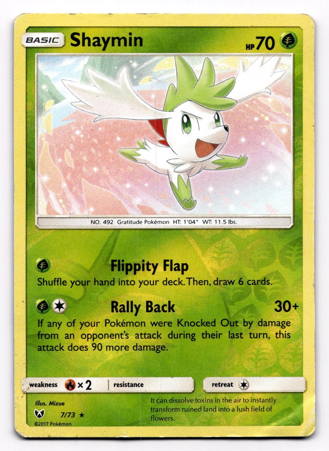 Shaymin 7/73 Holo Shining Legends Reverse Holo DMG