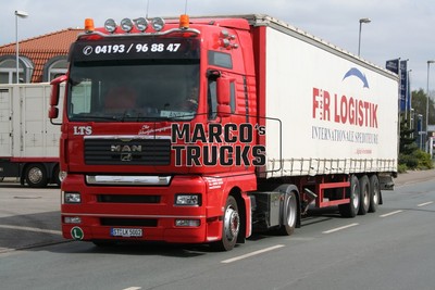 LKW Foto MAN TGA Planensattelzug Deutschland rot LTS, F&R LOGISTIK, Inter #c3fd