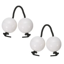 Rhythm African Shaker Kashaka with Black Rope for Party 2 Pack, White 