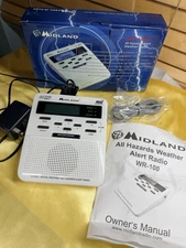 Midland WR-100 All Weather Radio, Public Alert, Emergency Broadcast, NOAA SMS