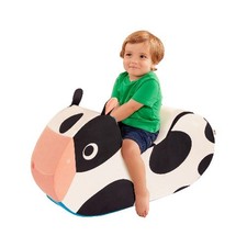 Battat Cozy Cruisers Cow Foam White Ride-On Toy with Washable Cover