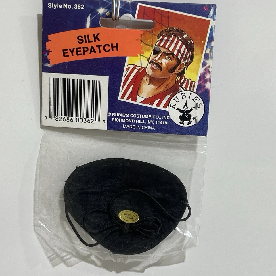 VINTAGE RUBIES SILK Eye Patch Pirate Buccaneer New In Sealed Packaging. - Image 4 of 4