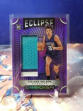 2024-25 Panini Obsidian Eclipse Tidjane Salaun Rookie Patch Purple Flood SSP /75