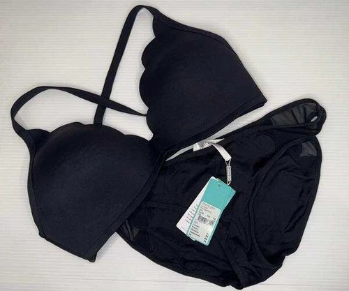 NEW WITH TAGS LADIES SEAFOLLY PETAL EDGE HIPSTER BIKINI SET SIZE 14