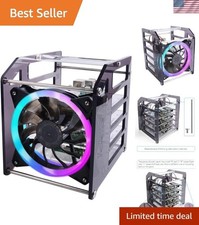 Cluster Case for Raspberry Pi, Pi Rack Case Stackable Case with Cooling Fan 1...