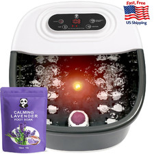 Miwhale Foot Spa Massager with Heat, Bubbles, Vibration, Jets - Relaxation