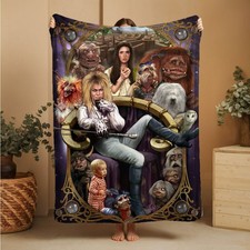 Bowie Movie Blanket - Labyrinth - Fantasy Blanket | Fantasy Fleece | Twin Duvet