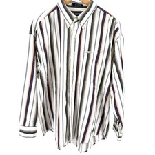 MINT Vintage 90s Chaps Ralph Lauren Multi-Stripe 100 Cotton Button-Down Shirt