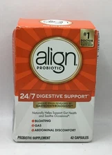 ALIGN Probiotic 24/7 digestive support health 10MG 42CT Exp 12/27 IMPERFECT BX