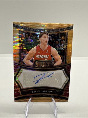 Panini Select Rookie Signatures Pelle Larsson Neon Orange Pulsar /30 RS-ELL