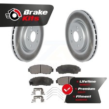 Front Coated Disc Brake Rotors And Ceramic Pads Kit For 2019-2024 Acura RDX