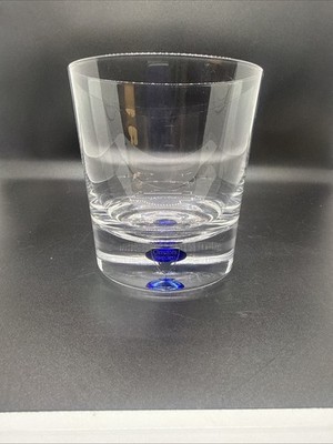 Orrefors Crystal Intermezzo Blue Old Fashioned Whiskey Glass 3 7/8  No Box New