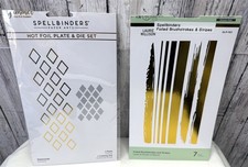 Spellbinders Glimmer BRUSHSTROKES Diamond Hot Foil Plates Set of 2