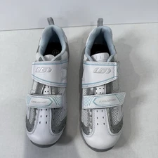 Louis Garneau Cycling Shoes Women’s Size 9.5 41 ErGo Grip Bike White Blue