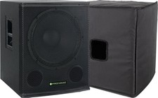 DJ PA 18" Aktiv Subwoofer Cover Set Lautsprecher 300W RMS Bass Box schwarz Hülle