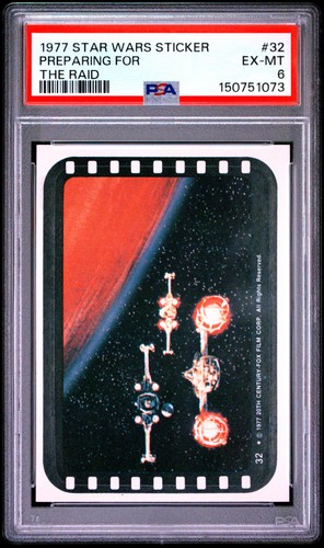 1977 Topps Star Wars Stickers #32 Preparing for the raid! — PSA 6