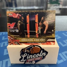 2017 Topps WWE Road to WrestleMania #77 Roman Reigns Bray Wyatt Gold 2/10
